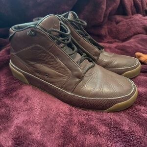 Men's Nike Brown Leather High-Top Sneakers